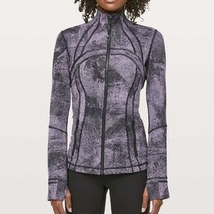 Lululemon Define Jacket Pixel Print Purple Quartz Black Size 12